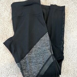 𝅺yogalicious Women’s Black and Gray Leggings Size Small
